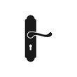 Door handle icon. Door knob. Access symbol. House door lock, hotel room lock sign illustration for modern mobile and web UI design.