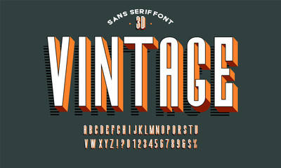 Fototapete - original handmade alphabet. vintage font design. vector.