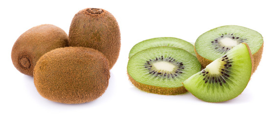 Poster - Kiwi fruit isolated on white background