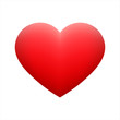 Vector red heart shape emoticon on background.