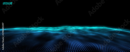 Fotomural Music abstract background blue