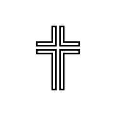 Wall Mural - Cross christian signage icon