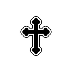 Canvas Print - Cross christian signage icon