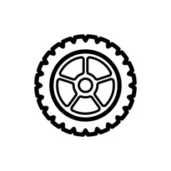 Wall Mural - car wheel icon