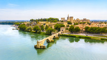 Saint Benezet Bridge In Avignon In A Beautiful Summer Day, France