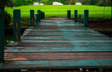 Fototapeta Pomosty - bench in the park