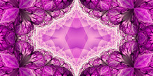 Fuschia Pink Fractal Frame Effect, Seamless Tile