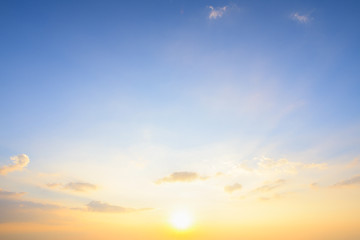 Wall Mural - beautiful sunset sky with clouds