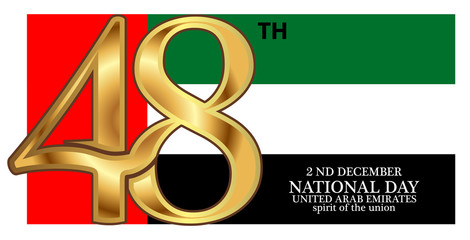 Wall Mural - Vector illustration. background United Arab Emirates national holiday of December 2. Happy Independence Day. designs for posters, backgrounds, cards, banners, stickers, etc