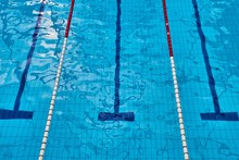 Swimming Pool With Empty Lanes