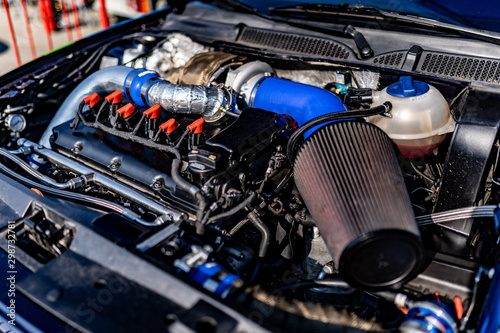 Fotomural Performance sports car engine bay