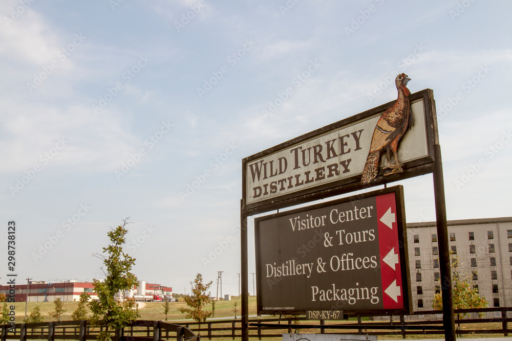 Wild Turkey Distillery sign and factory Stock Photo | Adobe Stock