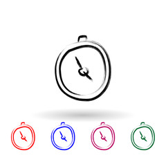 Poster - Stopwatch sketch style multi color icon. Simple thin line, outline vector of banking icons for ui and ux, website or mobile application