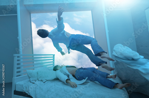 Soul leaving the body upon death Poster Mural XXL
