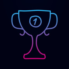 Poster - Cup for first place sketch nolan icon. Simple thin line, outline vector of education icons for ui and ux, website or mobile application