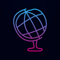 Poster - Globe sketch nolan icon. Simple thin line, outline vector of education icons for ui and ux, website or mobile application
