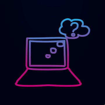 Search on the internet sketch nolan icon. Simple thin line, outline vector of education icons for ui and ux, website or mobile application