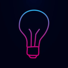 Poster - Bulb sketch nolan icon. Simple thin line, outline vector of education icons for ui and ux, website or mobile application