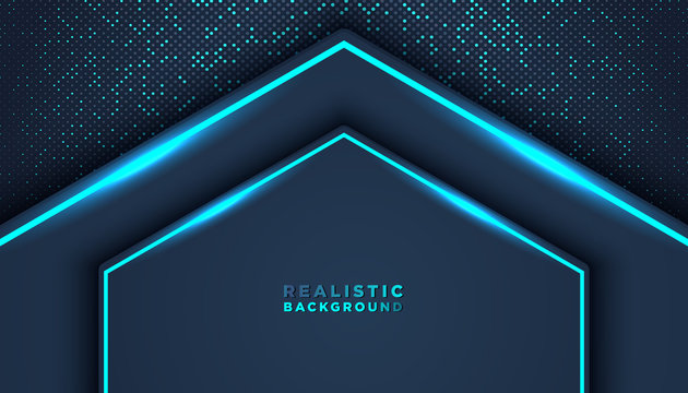 Dark abstract background with overlap layers. Luxury design concept	