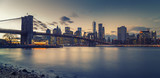 Fototapeta Kuchnia - Brooklyn bridge East river and Manhattan after sunset, New York City