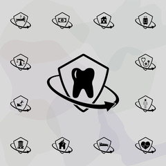 Poster - Dental insurance icon. Insurance icons universal set for web and mobile