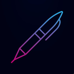 Poster - Pen nolan icon. Simple thin line, outline vector of web, mix icons for ui and ux, website or mobile application