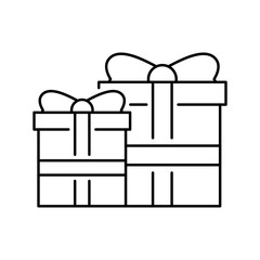 Poster - Winter gifts icon. Simple line, outline vector of Christmas icons for ui and ux, website or mobile application