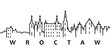 Wroctaw cityscape illustration. Simple line, outline vector of city landscape icons for ui and ux, website or mobile application on white background