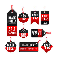 Wall Mural - Black friday tags template