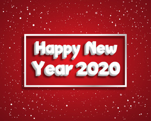 Wall Mural - Happy new year 2020 . Greetings card. abstract background. Vector illustration.