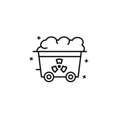 Poster - Uranium mine trail icon. Simple line outline vector of nuclear energy icons for ui and ux website or mobile application
