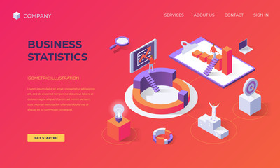 Poster - Landing page for business statistics