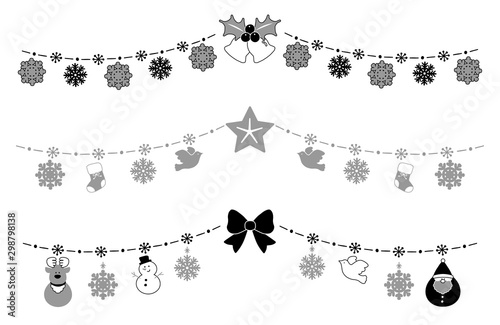 クリスマス飾りイラスト モノトーン Stock Vector Adobe Stock クリスマス飾りイラスト モノトーン Stock Vector Adobe Stock