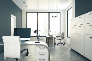 Wall Mural - Modern office interior with workplace