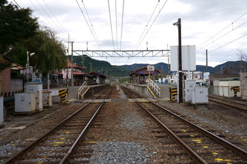 Wall Mural - The track in front of Chichibu Station