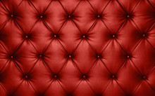 Red Leather Capitone Background Texture