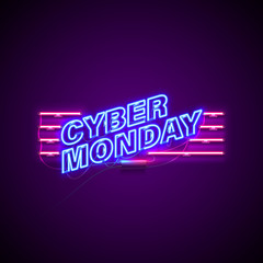 neon cyber monday lines