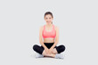 © NT_studio - Beautiful portrait young asian woman sitting yoga, asia girl health care with workout fitness relaxing with active exercise isolated on white background, healthy and wellbeing concept.