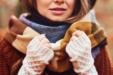 Gorgeous Young Woman Wearing Winter Clothes