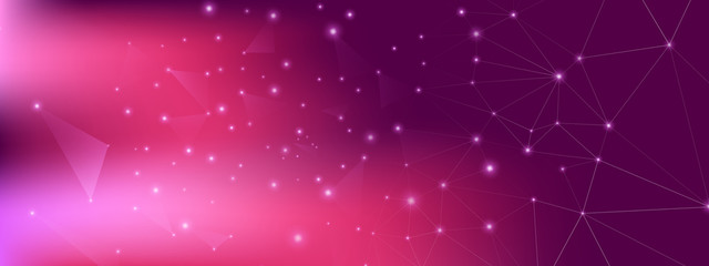 Wall Mural - big data analysis. technology design. pink
