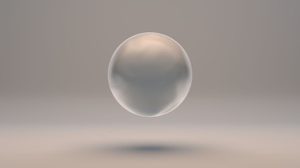 Poster - 3D illustration of a ball in a dark Studio with reflections. Abstract image in a futuristic style for the background image of the desktop and Wallpapers. 3D rendering