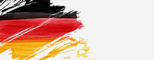 Banner With Abstract Flag Of Germany