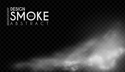 Canvas Print - Fog, mist and smoke steam clouds. Transparent effect. Depth design.