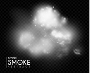 Canvas Print - Fog, mist and smoke steam clouds. Transparent effect. Depth design.