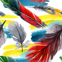 Plakat abstrakcja woda moda ptak wzór