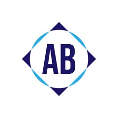 Initial Letter Logo AB Template Vector Design