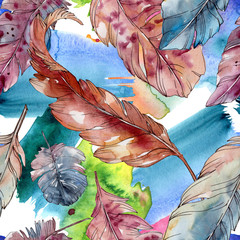 Plakat moda ornament fiołek wzór ptak