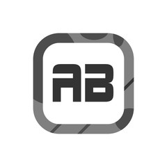 Initial Letter Logo AB Template Vector Design