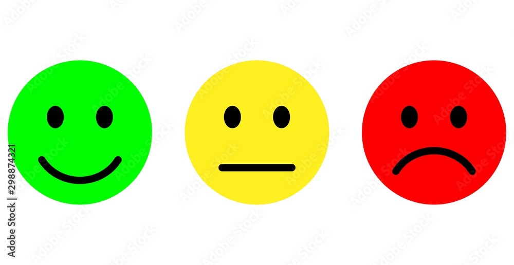 Vector illustration of facial expressions - smiley icon set. Emoticons ...