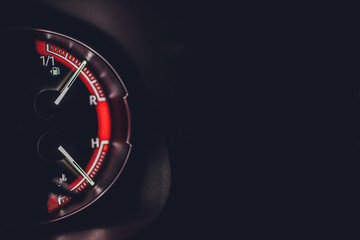 Sticker - Close up shot of a speedometer in a car.